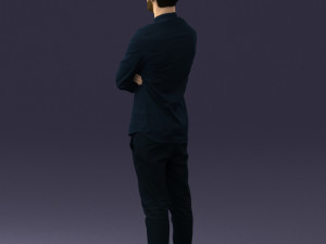 man in black clothes 0195 3D Модель