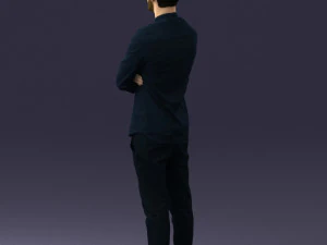 000531 Confident Man with Arms Crossed Modern Male Character 3D Model
