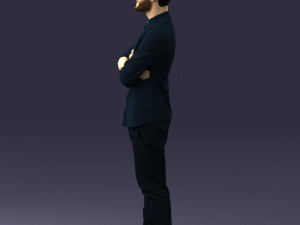 man in black clothes 0195 3D Модель