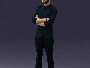 man in black clothes 0195 3D Модель