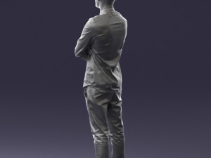 man in black clothes 0195 3D Модель