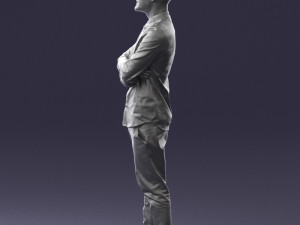 man in black clothes 0195 3D Модель