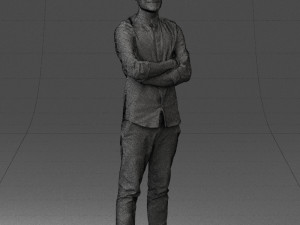 man in black clothes 0195 3D Модель