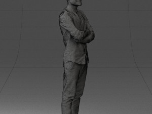 man in black clothes 0195 3D Модель