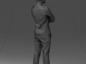 man in black clothes 0195 3D Модель