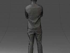 man in black clothes 0195 3D Модель