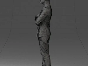 000531 Confident Man with Arms Crossed Modern Male Character 3D Model