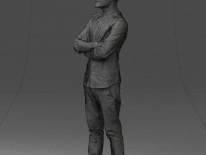 man in black clothes 0195 3D Модель