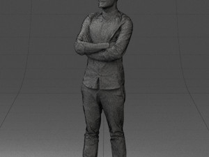 man in black clothes 0195 3D Модель