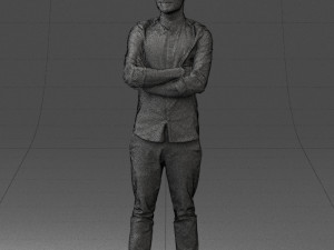 man in black clothes 0195 3D Модель