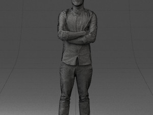 man in black clothes 0195 3D Модель