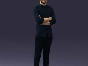 man in black clothes 0195 3d print ready 3D 打印模型