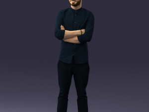 man in black clothes 0195 3d print ready 3D 打印模型