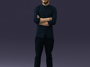 man in black clothes 0195 3d print ready 3D 打印模型