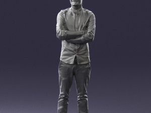 man in black clothes 0195 3d print ready 3D 打印模型