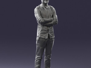 man in black clothes 0195 3d print ready 3D 打印模型