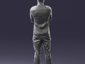 man in black clothes 0195 3d print ready 3D 打印模型