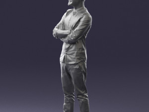 man in black clothes 0195 3d print ready 3D 打印模型