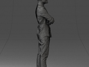man in black clothes 0195 3d print ready 3D 打印模型