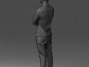 man in black clothes 0195 3d print ready 3D 打印模型