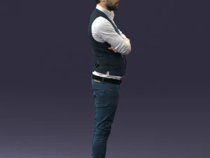 000534 Business Man with Arms Crossed Smart Casual Male Character 3D Model