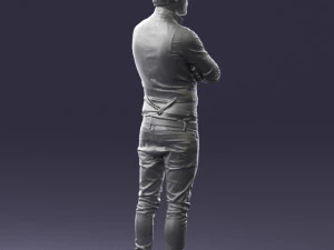 000534 Business Man with Arms Crossed Smart Casual Male Character 3D Model