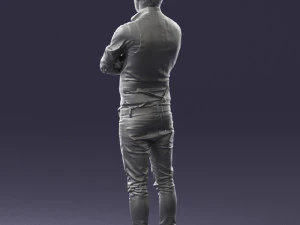 000534 Business Man with Arms Crossed Smart Casual Male Character 3D Model