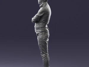 000534 Business Man with Arms Crossed Smart Casual Male Character 3D Model