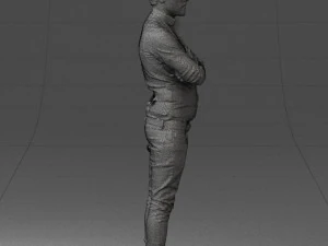 000534 Business Man with Arms Crossed Smart Casual Male Character 3D Model