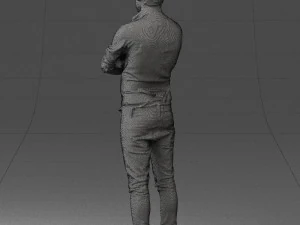 000534 Business Man with Arms Crossed Smart Casual Male Character 3D Model