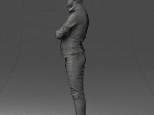 000534 Business Man with Arms Crossed Smart Casual Male Character 3D Model