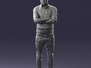 man in pose 0198 3d print ready Modello di stampa 3D