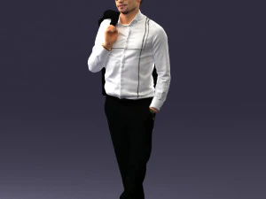 man in pose 0200 3D Model