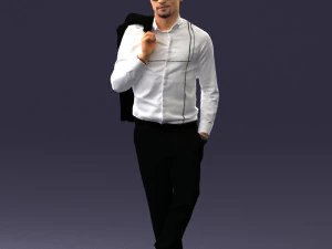 man in pose 0200 3D Model