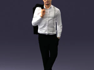 man in pose 0200 3D Model