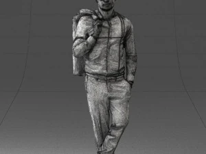 man in pose 0200 3D Model