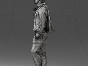 man in pose 0200 3D Model
