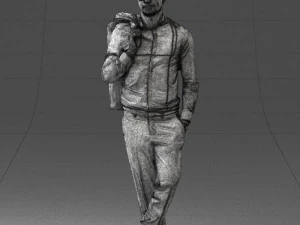 man in pose 0200 3D Model