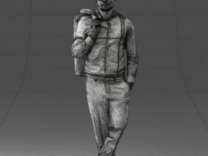 man in pose 0200 3D Model