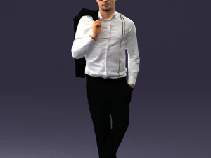 000536 Homem elegante com &oacute;culos de sol Moda personagem masculino pronto para impress&atilde;o 3D Modelo de Impressão 3D