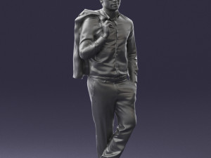 man in pose 0200 3d print ready 3D Druckmodell