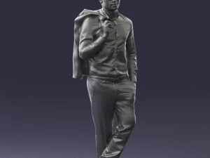 000536 Stylish Man with Sunglasses Fashion Male Character 3d print ready 3D Print Model