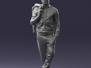 man in pose 0200 3d print ready 3D Druckmodell
