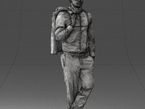 man in pose 0200 3d print ready 3D Druckmodell