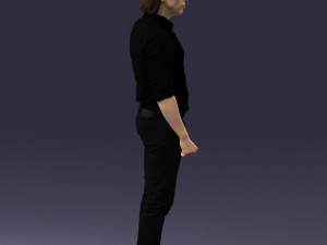 man in black dress 0201 3d print ready Model Cetak 3D