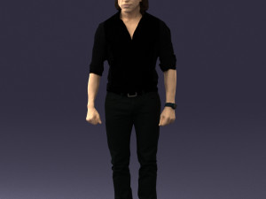 man in black dress 0201 3d print ready Model Cetak 3D