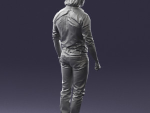 man in black dress 0201 3d print ready Model Cetak 3D