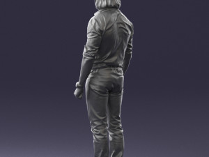 man in black dress 0201 3d print ready Model Cetak 3D