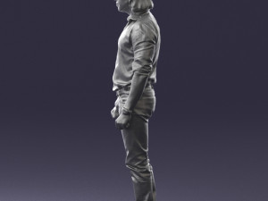 man in black dress 0201 3d print ready Model Cetak 3D