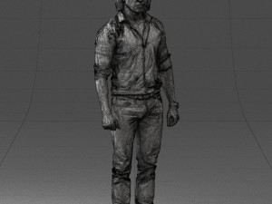 man in black dress 0201 3d print ready Model Cetak 3D